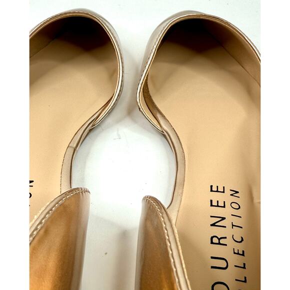 Journee Collection Women's Cortni Pointed Toe d'Orsay Flats Rose Gold Size 7W - Picture 8 of 8